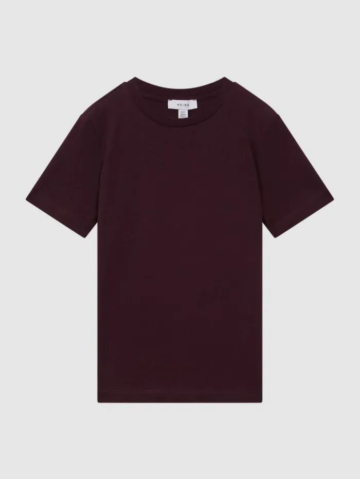 REISS TShirts Children Crew Neck Cotton TShirt Bordeaux