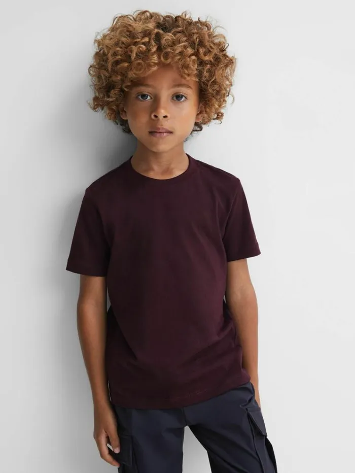 REISS TShirts Children Crew Neck Cotton TShirt Bordeaux