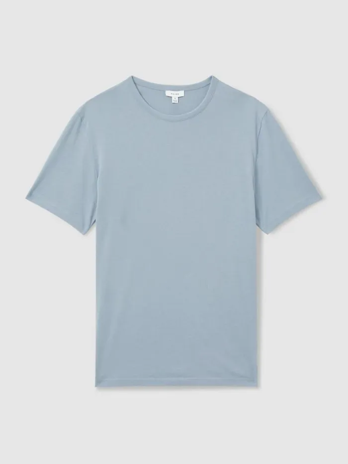 REISS TShirts Men Cotton Crew Neck TShirt Airforce Blue