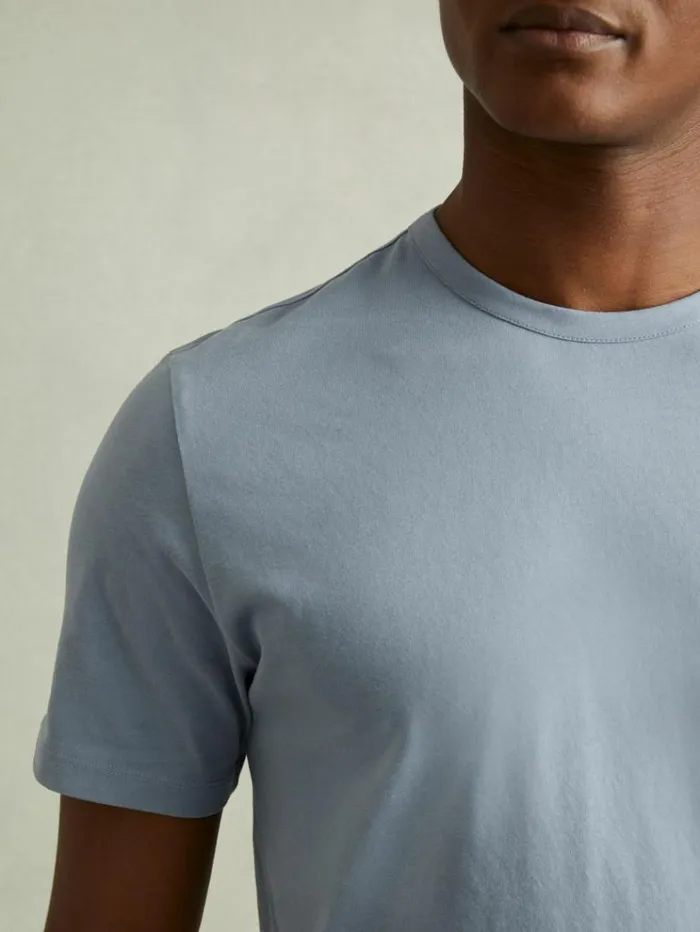 REISS TShirts Men Cotton Crew Neck TShirt Airforce Blue