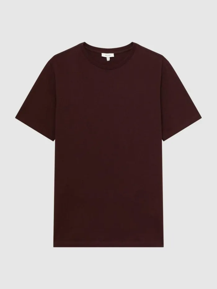 REISS TShirts Men Crew Neck TShirt Bordeaux