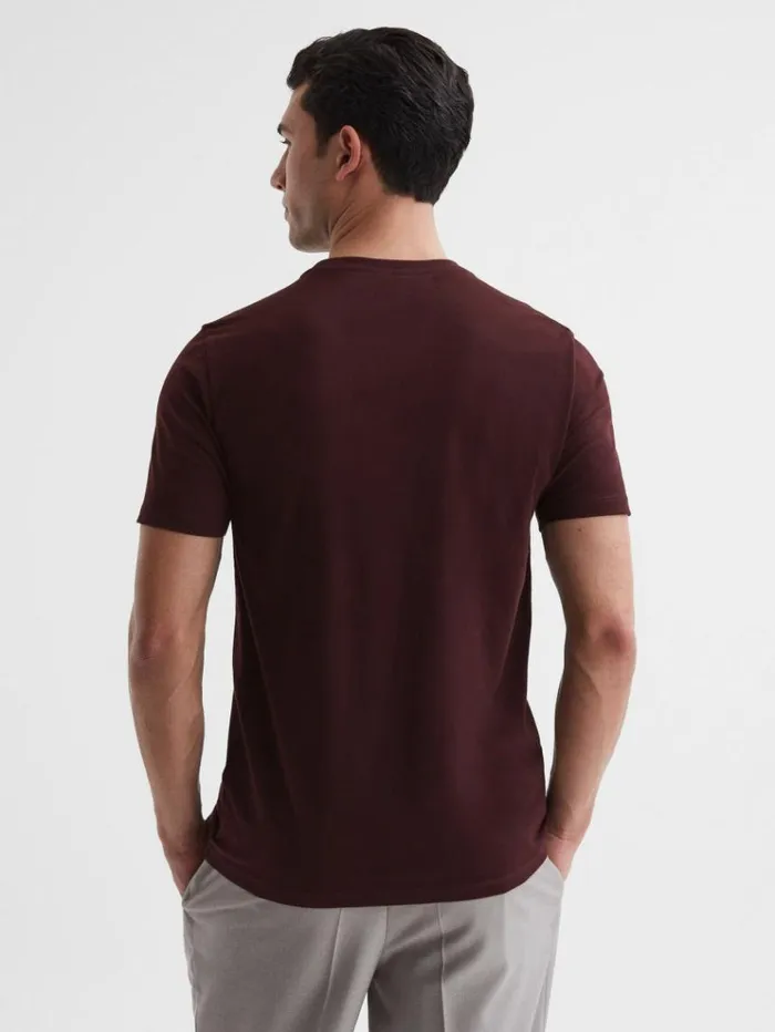REISS TShirts Men Crew Neck TShirt Bordeaux