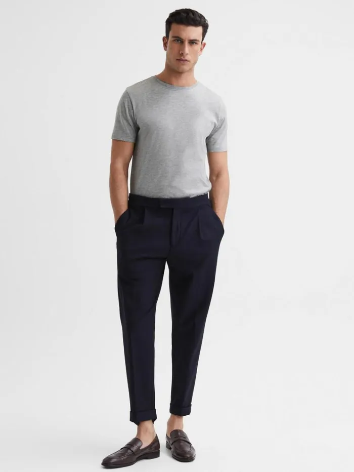 REISS TShirts Men Crew Neck TShirt Grey Marl