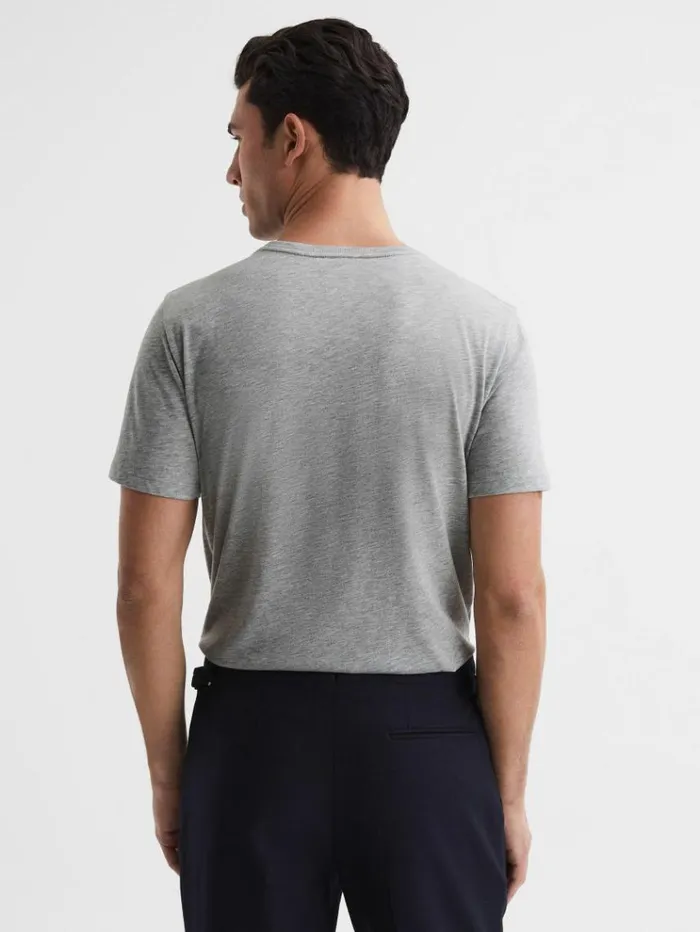 REISS TShirts Men Crew Neck TShirt Grey Marl