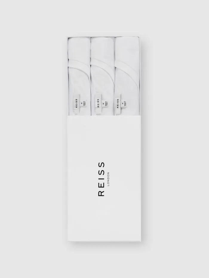 REISS TShirts Men Crew Neck TShirts 3 Pack White