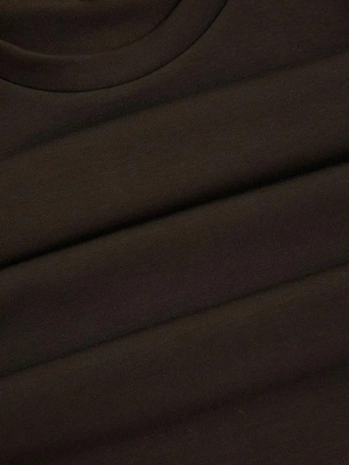 REISS TShirts Men Interlock Jersey Crew Neck TShirt Chocolate Brown
