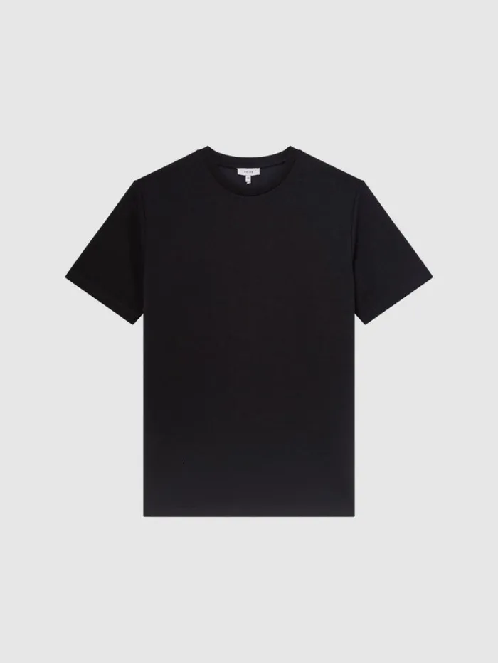 REISS TShirts Men Interlock Jersey Crew Neck TShirt Navy