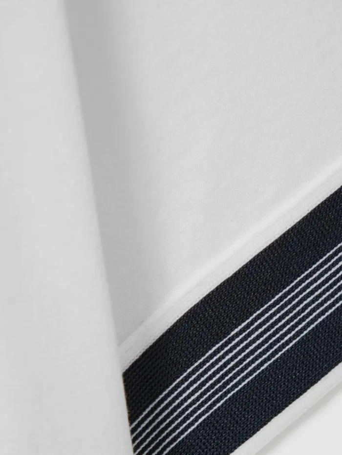 REISS TShirts Men Mercerised Cotton Striped TShirt White