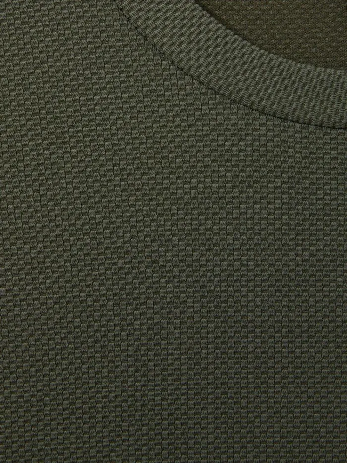 REISS TShirts Men Textured Crew Neck TShirt Green Smoke