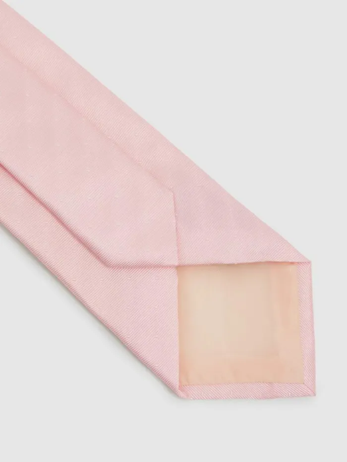 REISS Ties and Pocket Squares Men Polka Dot Silk Tie Light Pink REISS Ties and Pocket Squares Men Polka Dot Silk Tie Light Pink