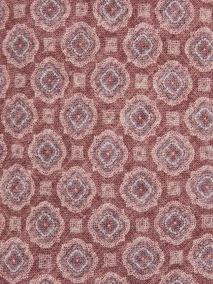 REISS Ties and Pocket Squares Men Silk Floral Medallion Tie Dusty Pink
