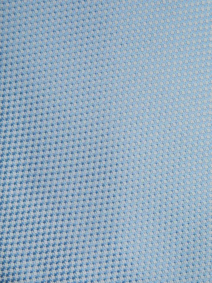 REISS Ties and Pocket Squares Men Textured Silk Blend Tie Soft Blue