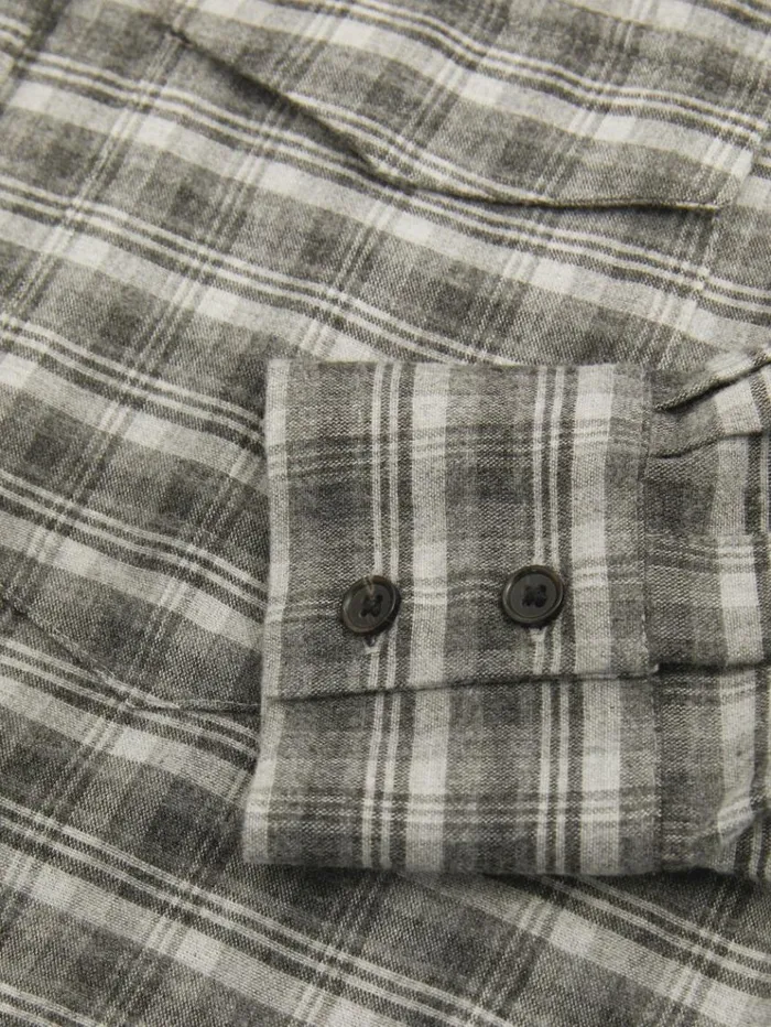 REISS Tops Women Checked ButtonThrough Shirt Grey