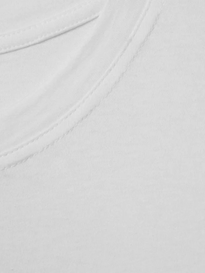 REISS Tops Women Cotton Capped Sleeve TShirt White