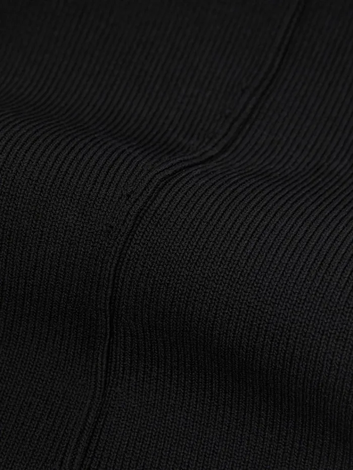 REISS Tops Women Knitted Panelled Halter Neck Top Black