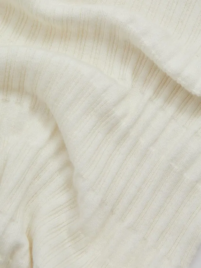 REISS Tops Women Ribbed Crew Neck Top Ivory
