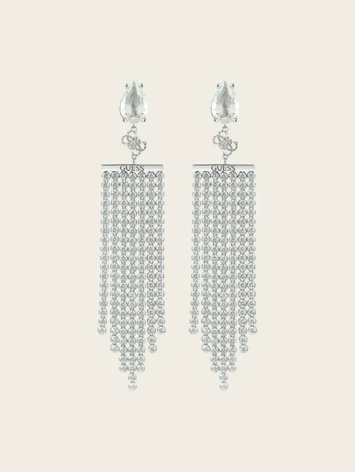 RhodiumPlated Chandelier Earrings Rh Jewelry GUESS Women