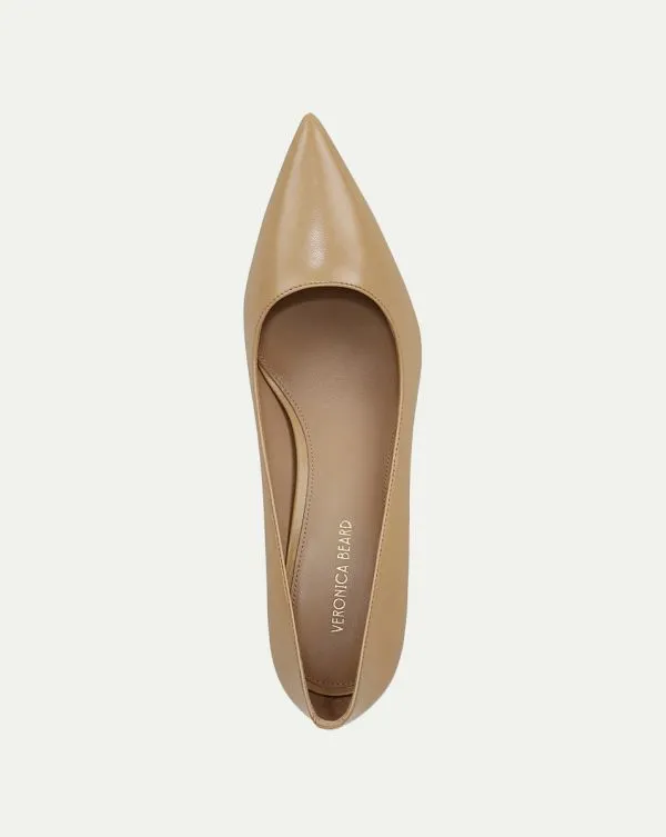 Rita Leather Pump Beige Women Veronica Beard Shoes