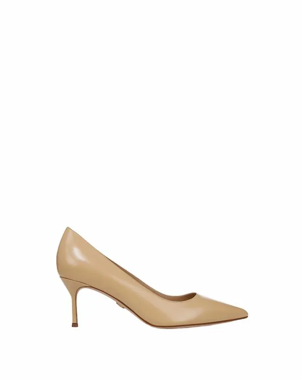 Rita Leather Pump Beige Women Veronica Beard Shoes