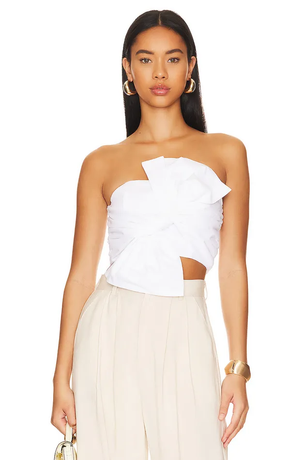 Rosalind Crop Top White Women Lovers and Friends Tops