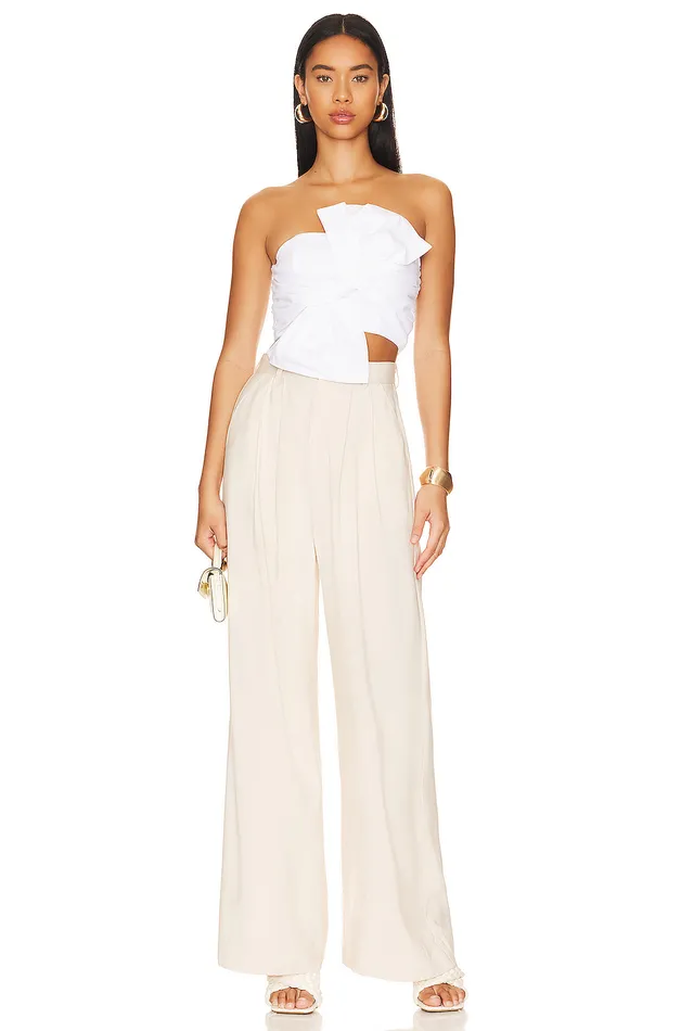 Rosalind Crop Top White Women Lovers and Friends Tops