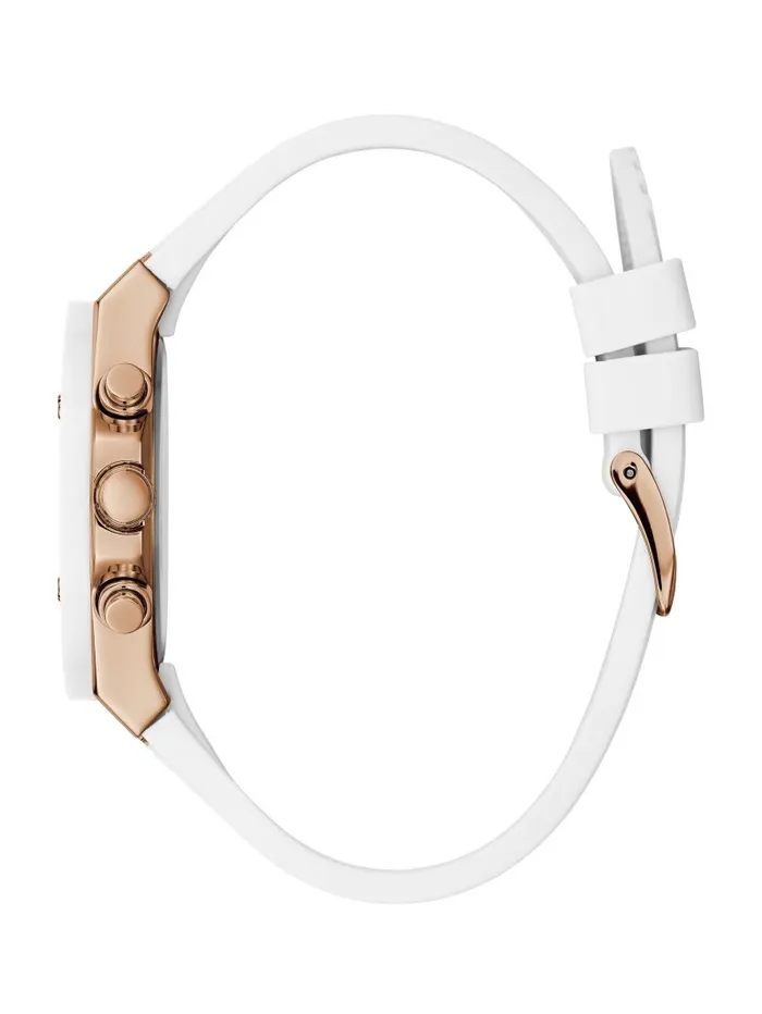 Rose GoldTone And White Multifunction Watch White Multi Watches GUESS Women Rose GoldTone And White Multifunction Watch White Multi Watches GUESS Women