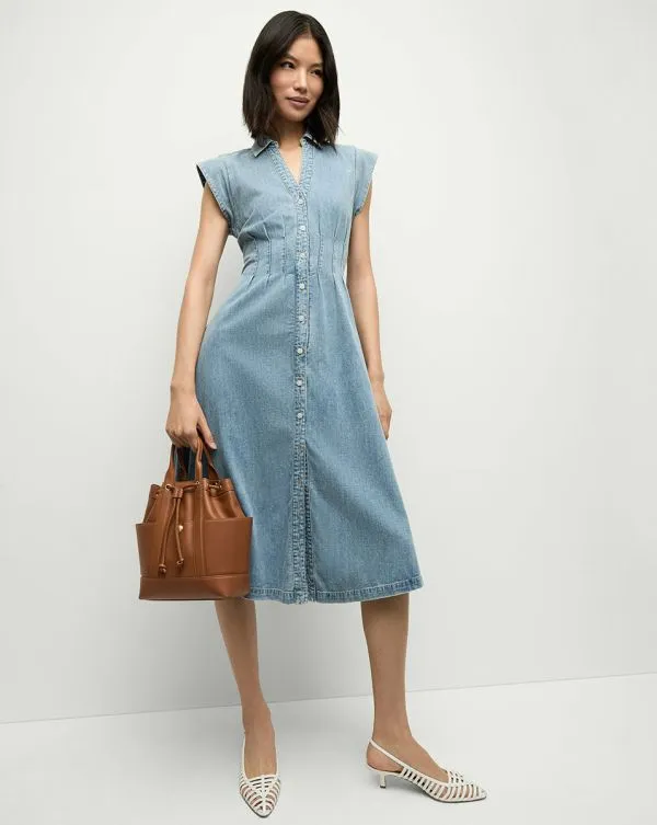 Ruben Denim Dress Pebble Stone Women Veronica Beard Dresses