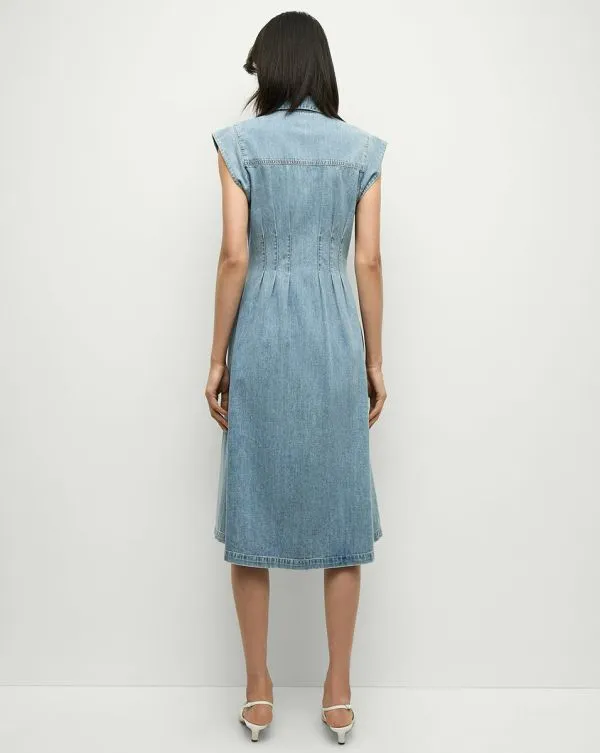 Ruben Denim Dress Pebble Stone Women Veronica Beard Dresses Ruben Denim Dress Pebble Stone Women Veronica Beard Dresses