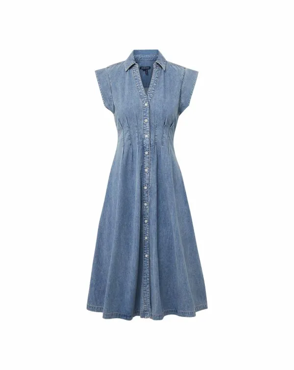 Ruben Denim Dress Pebble Stone Women Veronica Beard Dresses Ruben Denim Dress Pebble Stone Women Veronica Beard Dresses