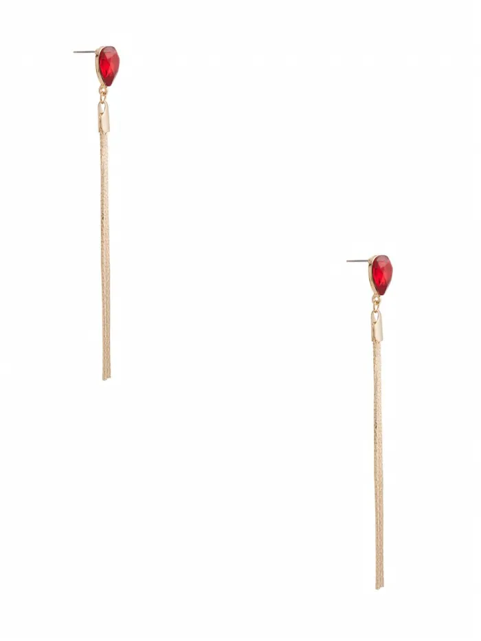 Ruby Stud Drop Earrings Lacquer Red A503 Jewelry GUESS Women Ruby Stud Drop Earrings Lacquer Red A503 Jewelry GUESS Women