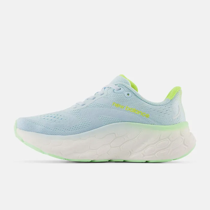 Running New Balance Women Fresh Foam X More v4 Blue with Green Aura and White Running New Balance Women Fresh Foam X More v4 Blue with Green Aura and White