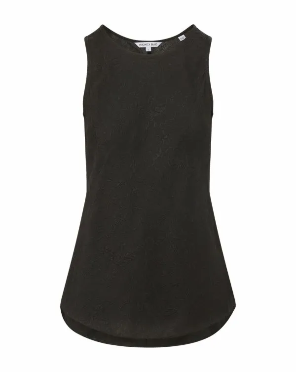 Sabrina Crepe Tank Black Women Veronica Beard Tops