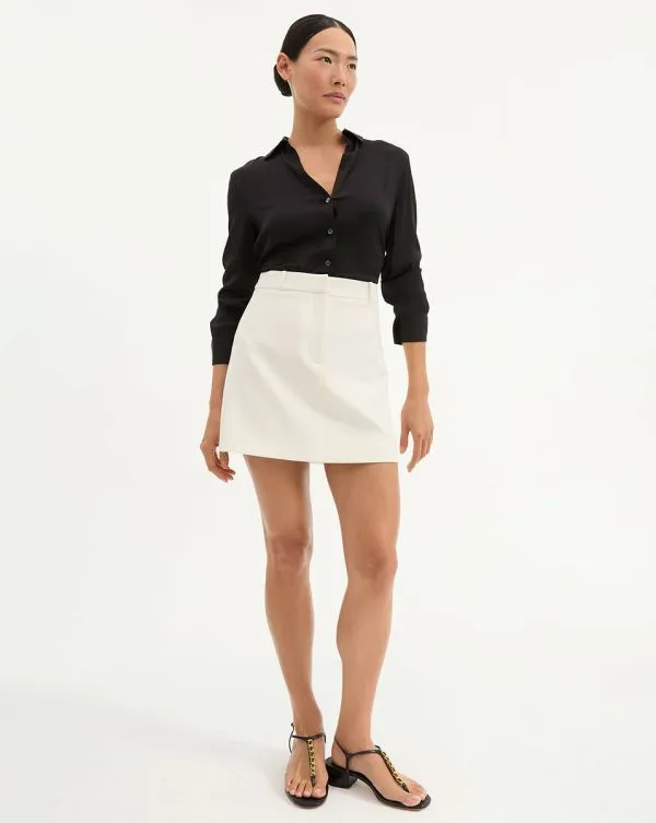 Sadie ALine Skirt Offwhite Women Veronica Beard Skirts and Shorts