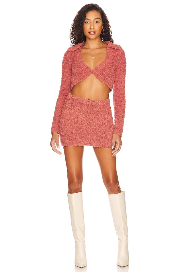 Safya Fuzzy Mini Skirt Mauve Women Lovers and Friends Skirts Safya Fuzzy Mini Skirt Mauve Women Lovers and Friends Skirts