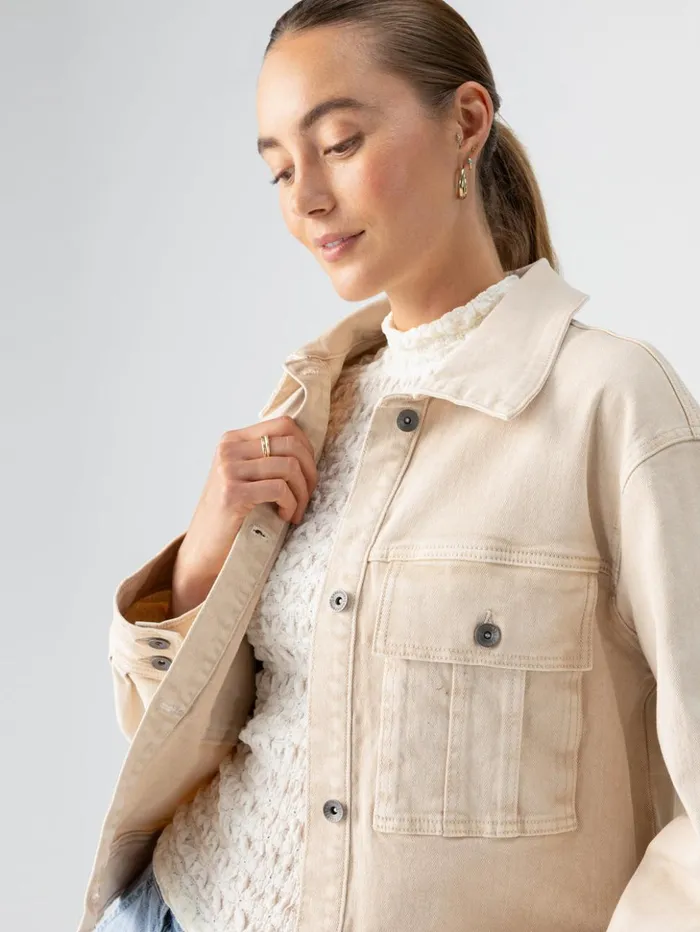 Sanctuary Clothing Denim Women Cargo Denim Jacket Toasted Almond Sanctuary Clothing Denim Women Cargo Denim Jacket Toasted Almond