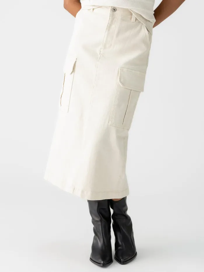 Sanctuary Clothing Denim Women Essential Cargo Standard Rise Skirt French Vanilla Sanctuary Clothing Denim Women Essential Cargo Standard Rise Skirt French Vanilla
