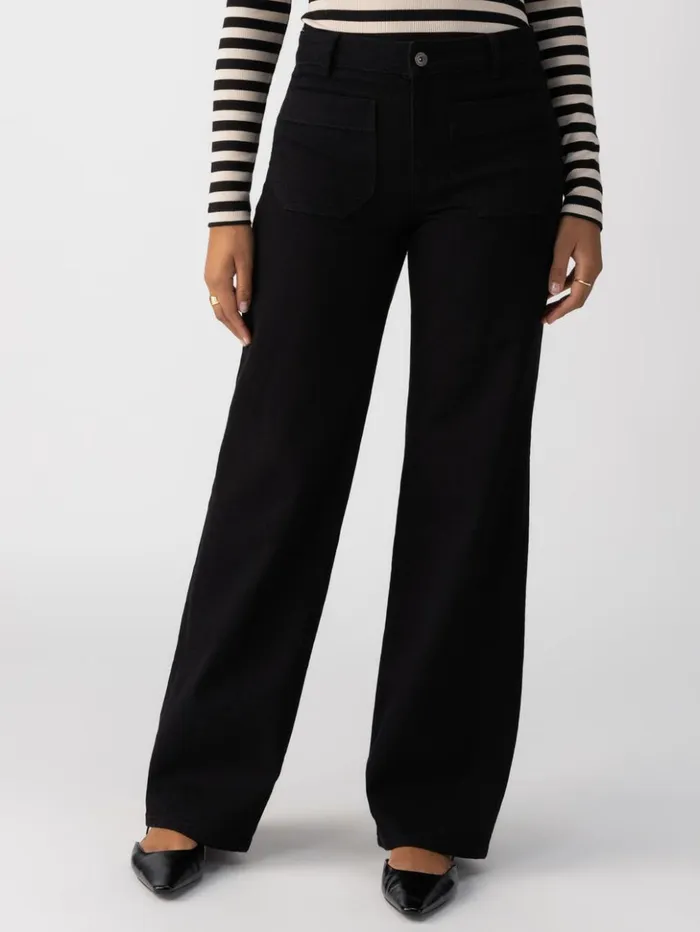 Sanctuary Clothing Denim Women Marine Full Length Standard Rise Jeans Black