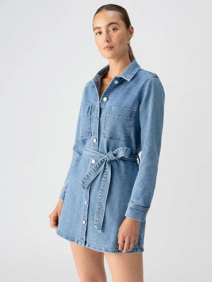 Sanctuary Clothing Dresses and Jumpsuits Women Denim Utility Shirt Dress Solar Flare Sanctuary Clothing Dresses and Jumpsuits Women Denim Utility Shirt Dress Solar Flare