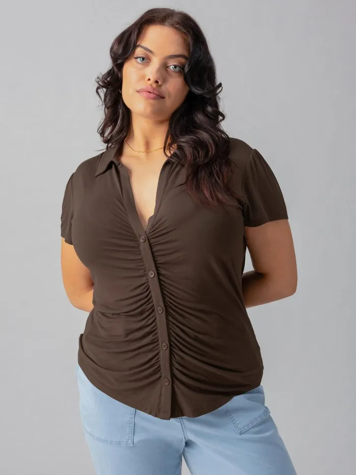 Sanctuary Clothing Inclusive Women Dream Button Up Blouse Mud Bath Inclusive Collection Sanctuary Clothing Inclusive Women Dream Button Up Blouse Mud Bath Inclusive Collection