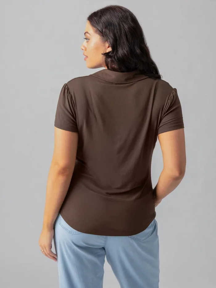 Sanctuary Clothing Inclusive Women Dream Button Up Blouse Mud Bath Inclusive Collection