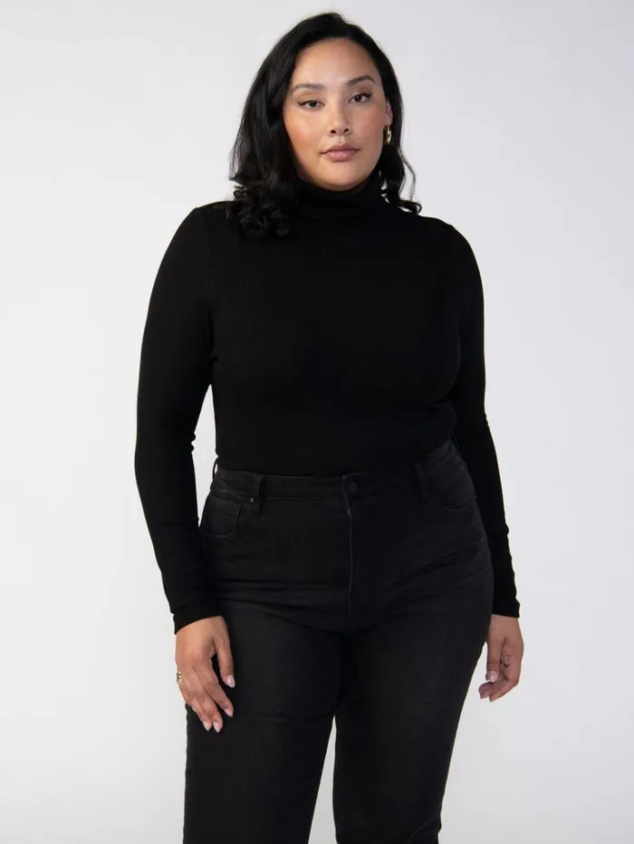 Sanctuary Clothing Inclusive Women Essential Turtleneck Top Black Inclusive Collection Sanctuary Clothing Inclusive Women Essential Turtleneck Top Black Inclusive Collection