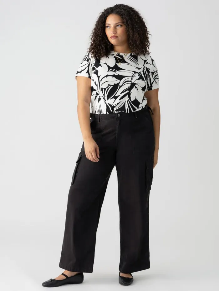 Sanctuary Clothing Inclusive Women Reissue Cargo Standard Rise Pant Black Inclusive Collection