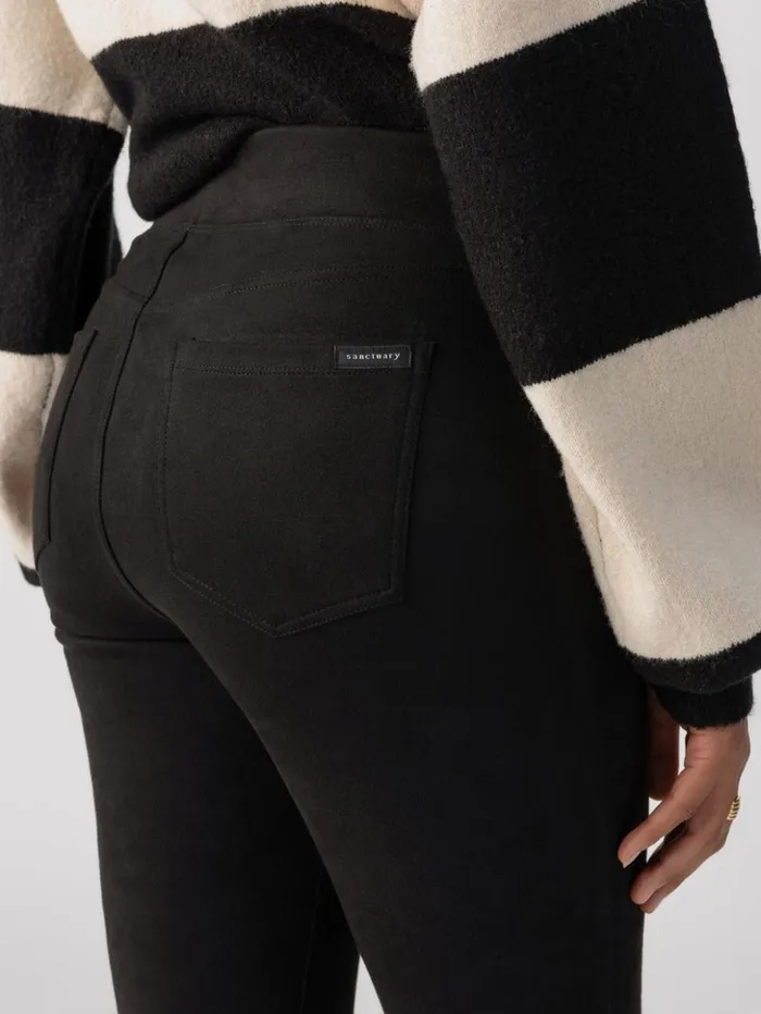 Sanctuary Clothing Leggings Women Faux Suede Runway High Rise Legging Black