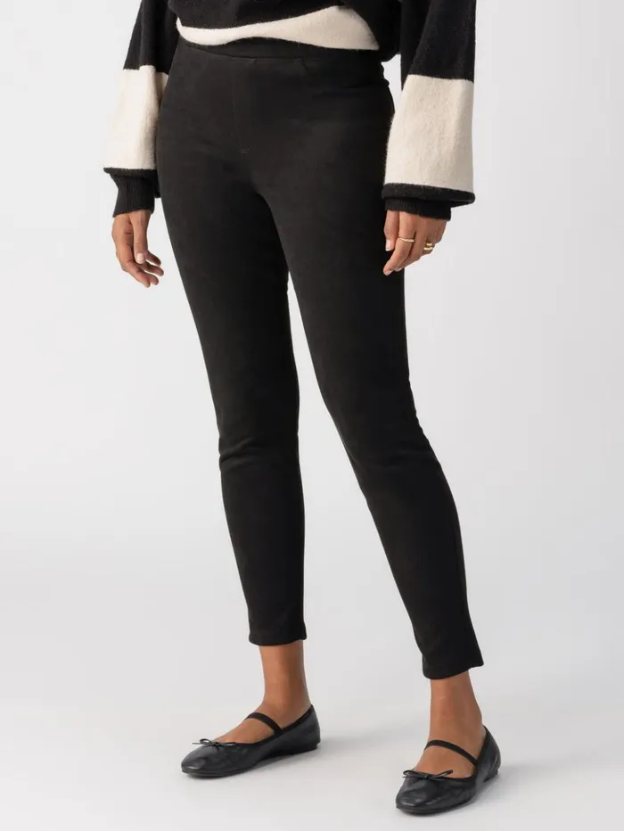 Sanctuary Clothing Leggings Women Faux Suede Runway High Rise Legging Black Sanctuary Clothing Leggings Women Faux Suede Runway High Rise Legging Black