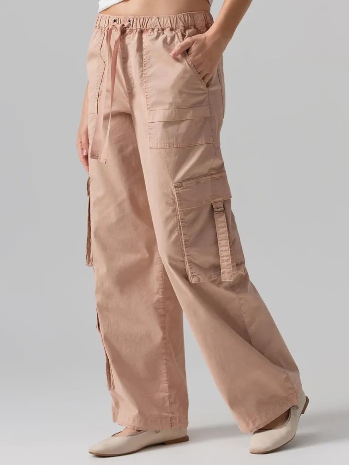 Sanctuary Clothing Pants Women Cargo Parachute High Rise Pant Bare Nude Sanctuary Clothing Pants Women Cargo Parachute High Rise Pant Bare Nude