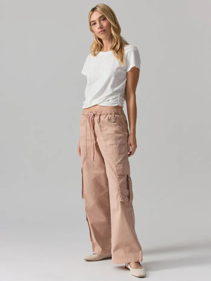 Sanctuary Clothing Pants Women Cargo Parachute High Rise Pant Bare Nude Sanctuary Clothing Pants Women Cargo Parachute High Rise Pant Bare Nude