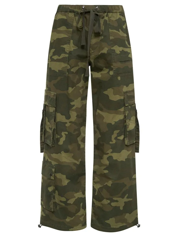 Sanctuary Clothing Pants Women Cargo Parachute High Rise Pant Renew Camo