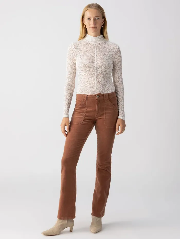 Sanctuary Clothing Pants Women Corduroy Hayden Bootcut Standard Rise Pant Raw Hide