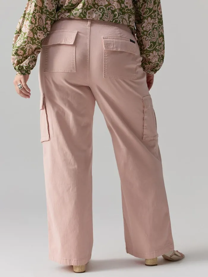 Sanctuary Clothing Pants Women Reissue Cargo Standard Rise Pant Rose Smoke Inclusive Collection
