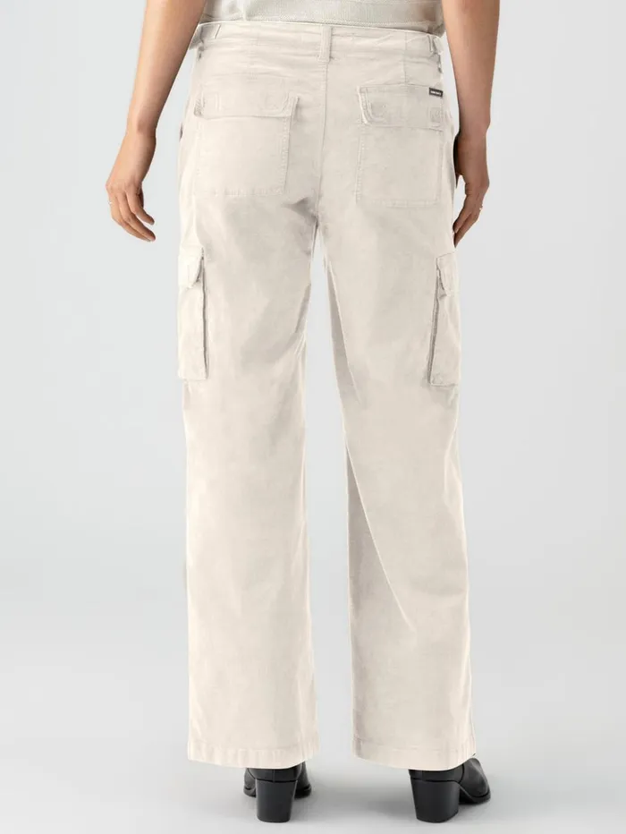 Sanctuary Clothing Pants Women Reissue Corduroy Cargo Standard Rise Pant Toasted Almond